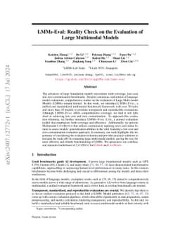 LMMs-Eval: Reality Check on the Evaluation of Large Multimodal Models
