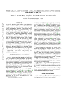 Multi-Granularity and Multi-modal Feature Interaction Approach for Text
  Video Retrieval