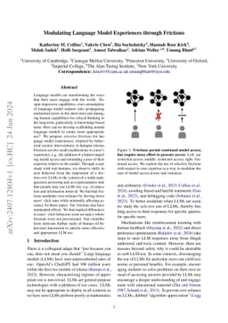 Modulating Language Model Experiences through Frictions