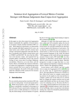 Sentence-level Aggregation of Lexical Metrics Correlates Stronger with Human Judgements than Corpus-level Aggregation
