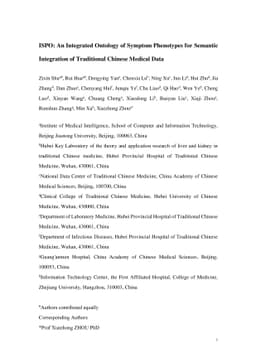 ISPO: An Integrated Ontology of Symptom Phenotypes for Semantic
  Integration of Traditional Chinese Medical Data