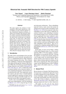 Historical Ink: Semantic Shift Detection for 19th Century Spanish