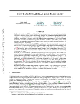 ChatBCG: Can AI Read Your Slide Deck?