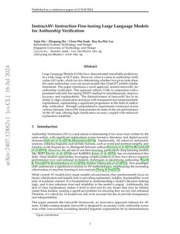 InstructAV: Instruction Fine-tuning Large Language Models for Authorship
  Verification