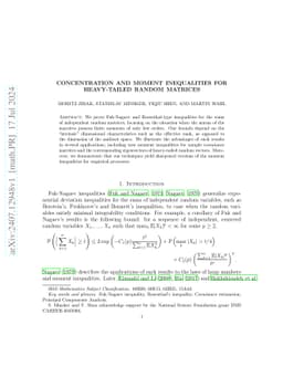 Concentration and moment inequalities for heavy-tailed random matrices