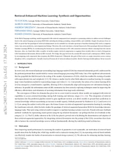 Retrieval-Enhanced Machine Learning: Synthesis and Opportunities