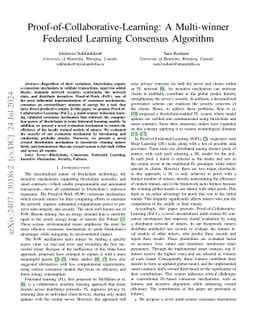 Proof-of-Collaborative-Learning: A Multi-winner Federated Learning
  Consensus Algorithm