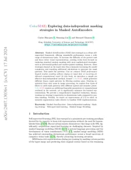 ColorMAE: Exploring data-independent masking strategies in Masked
  AutoEncoders