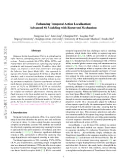 Enhancing Temporal Action Localization: Advanced S6 Modeling with
  Recurrent Mechanism