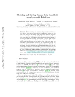Modeling and Driving Human Body Soundfields through Acoustic Primitives