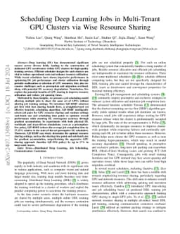 Scheduling Deep Learning Jobs in Multi-Tenant GPU Clusters via Wise
  Resource Sharing