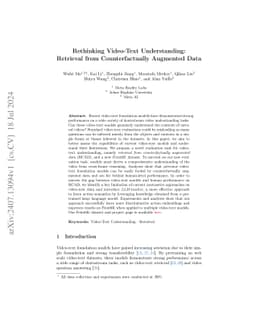 Rethinking Video-Text Understanding: Retrieval from Counterfactually
  Augmented Data