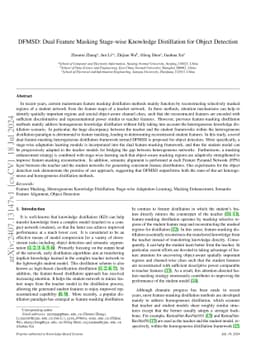 DFMSD: Dual Feature Masking Stage-wise Knowledge Distillation for Object
  Detection