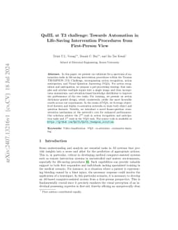 QuIIL at T3 challenge: Towards Automation in Life-Saving Intervention
  Procedures from First-Person View