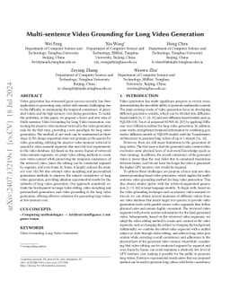 Multi-sentence Video Grounding for Long Video Generation