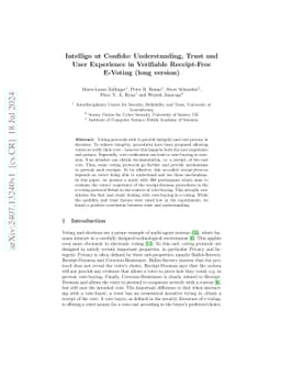 Intelligo ut Confido: Understanding, Trust and User Experience in
  Verifiable Receipt-Free E-Voting (long version)