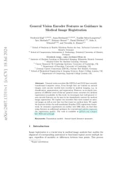General Vision Encoder Features as Guidance in Medical Image
  Registration