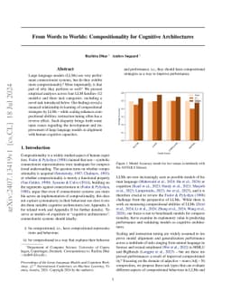 From Words to Worlds: Compositionality for Cognitive Architectures