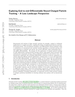 Exploring End-to-end Differentiable Neural Charged Particle Tracking --
  A Loss Landscape Perspective