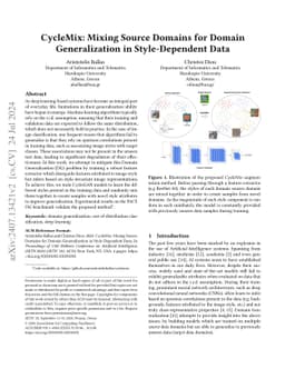 CycleMix: Mixing Source Domains for Domain Generalization in
  Style-Dependent Data