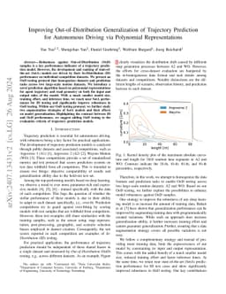 Improving Out-of-Distribution Generalization of Trajectory Prediction for Autonomous Driving via Polynomial Representations