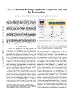 The Art of Imitation: Learning Long-Horizon Manipulation Tasks from Few
  Demonstrations