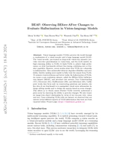 BEAF: Observing BEfore-AFter Changes to Evaluate Hallucination in
  Vision-language Models