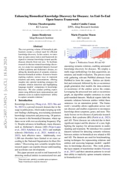Enhancing Biomedical Knowledge Discovery for Diseases: An End-To-End
  Open-Source Framework