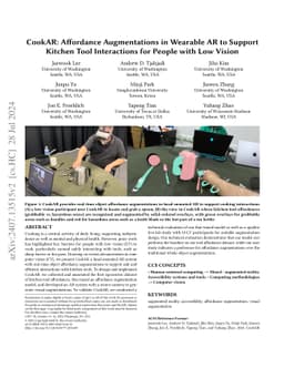 CookAR: Affordance Augmentations in Wearable AR to Support Kitchen Tool
  Interactions for People with Low Vision