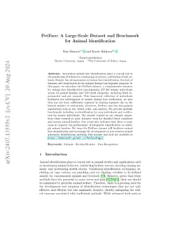 PetFace: A Large-Scale Dataset and Benchmark for Animal Identification