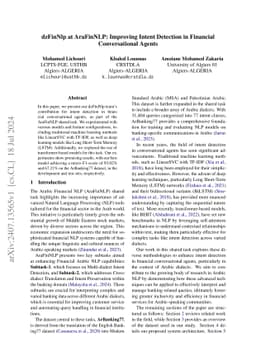 dzFinNlp at AraFinNLP: Improving Intent Detection in Financial
  Conversational Agents