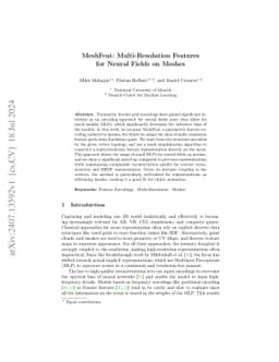 MeshFeat: Multi-Resolution Features for Neural Fields on Meshes