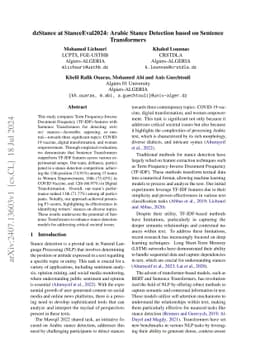 dzStance at StanceEval2024: Arabic Stance Detection based on Sentence
  Transformers