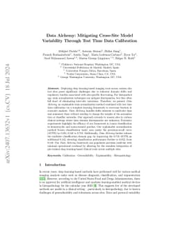 Data Alchemy: Mitigating Cross-Site Model Variability Through Test Time
  Data Calibration