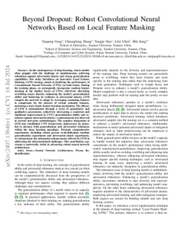 Beyond Dropout: Robust Convolutional Neural Networks Based on Local
  Feature Masking