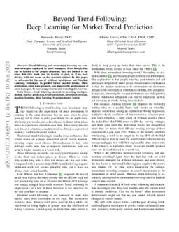 Beyond Trend Following: Deep Learning for Market Trend Prediction