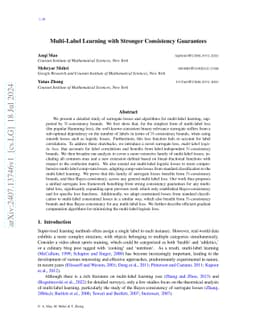 Multi-Label Learning with Stronger Consistency Guarantees