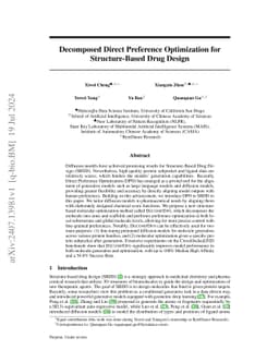 Decomposed Direct Preference Optimization for Structure-Based Drug
  Design