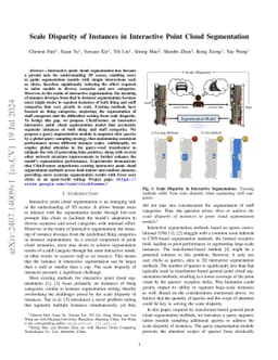 Scale Disparity of Instances in Interactive Point Cloud Segmentation