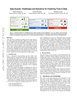 Data Guards: Challenges and Solutions for Fostering Trust in Data
