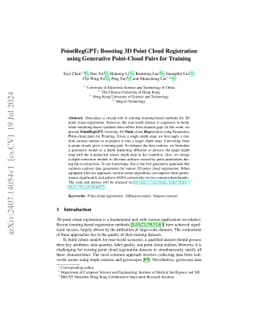 PointRegGPT: Boosting 3D Point Cloud Registration using Generative
  Point-Cloud Pairs for Training