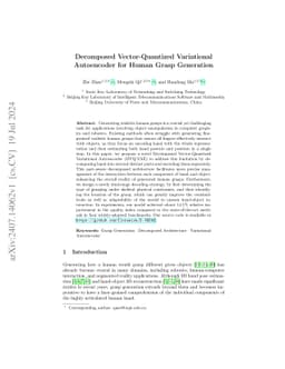 Decomposed Vector-Quantized Variational Autoencoder for Human Grasp
  Generation