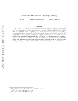 Stochastic Distance in Property Testing