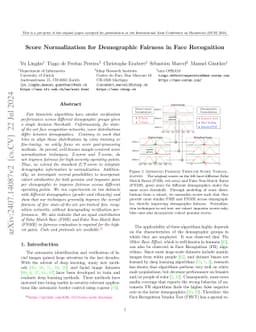 Score Normalization for Demographic Fairness in Face Recognition