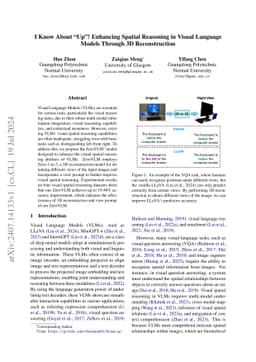 I Know About "Up"! Enhancing Spatial Reasoning in Visual Language Models
  Through 3D Reconstruction