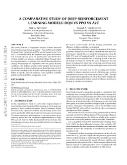 A Comparative Study of Deep Reinforcement Learning Models: DQN vs PPO vs
  A2C