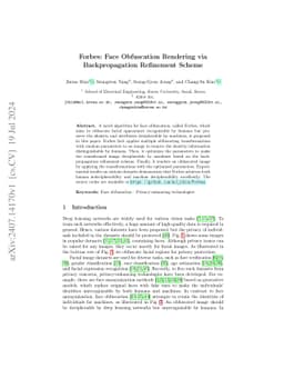 Forbes: Face Obfuscation Rendering via Backpropagation Refinement Scheme