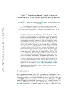 TaGAT: Topology-Aware Graph Attention Network For Multi-modal Retinal
  Image Fusion