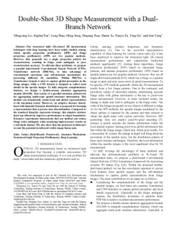 Double-Shot 3D Shape Measurement with a Dual-Branch Network