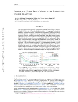 Longhorn: State Space Models are Amortized Online Learners